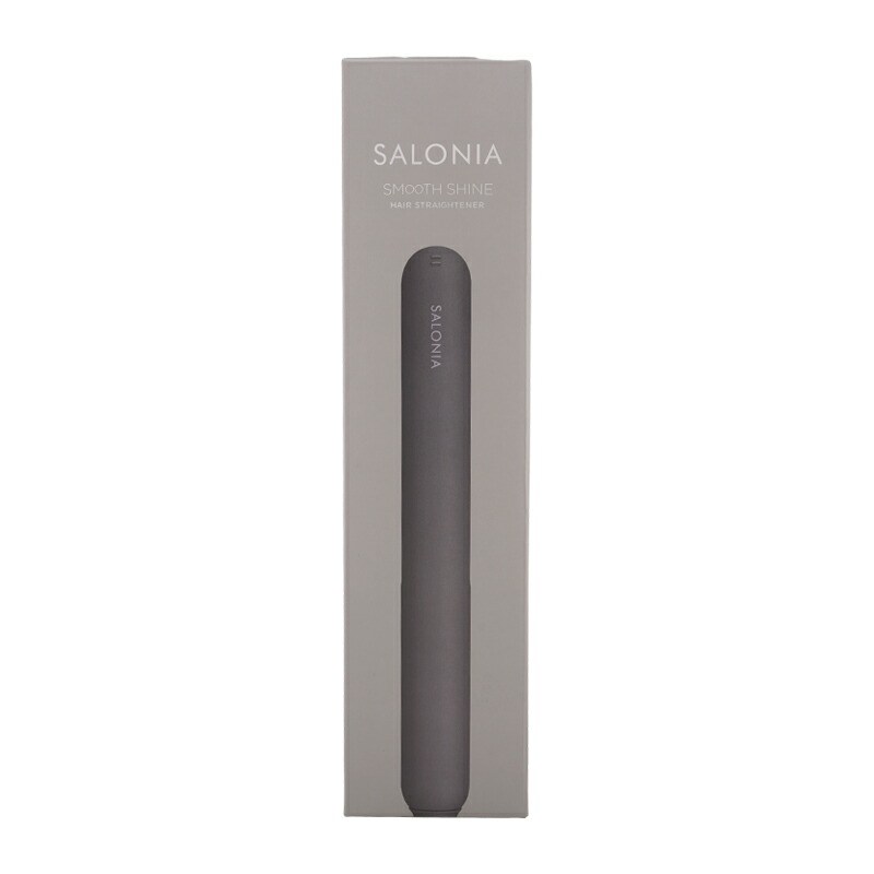 SALONIA サロニア スムースシャイン ストレートヘアアイロン 24mm グレー 美容家電 ヘアグッズ ストレートアイロン ヘアアイロン[ギフトラッピング対応]｜ダイキ店