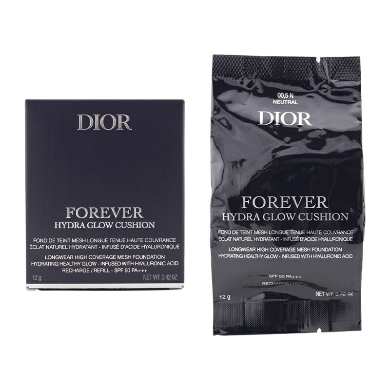DIOR ディオールスキン フォーエヴァー イドラ グロウ クッション 00.5N 12 g ニュートラル リフィル SPF50/PA+++ 薄膜 美容液成分配合[ギフトラッピング対応]