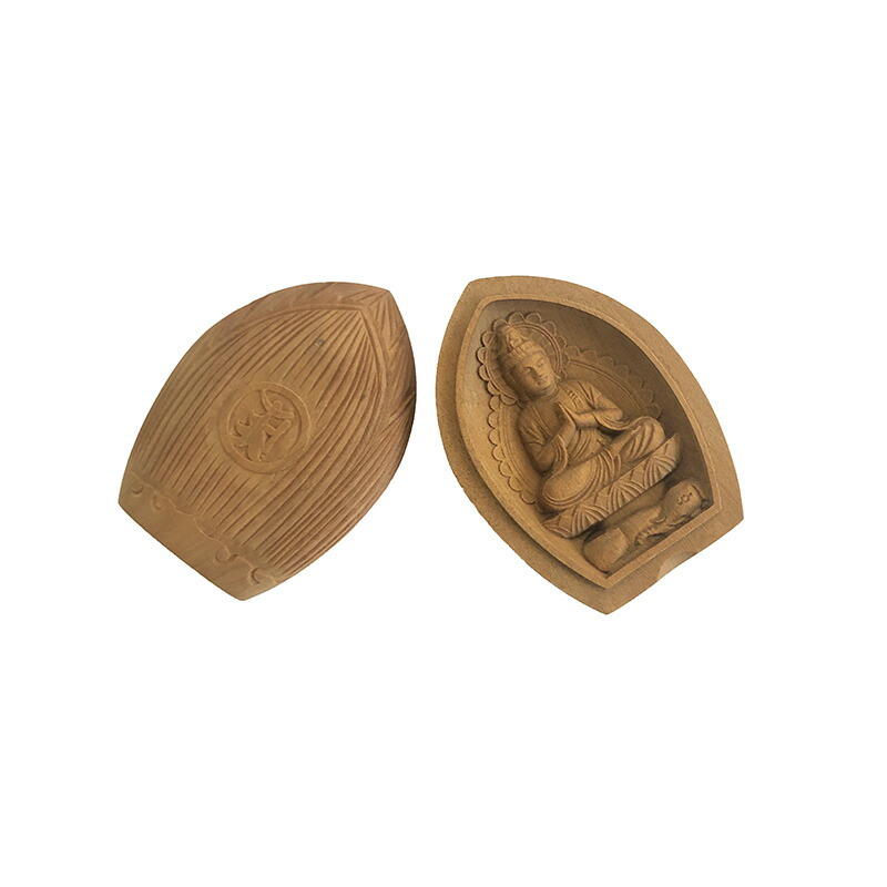 総白檀お守り仏 普賢菩薩 守護本尊(辰年・巳年) 金襴袋付 送料無料 0905c004a