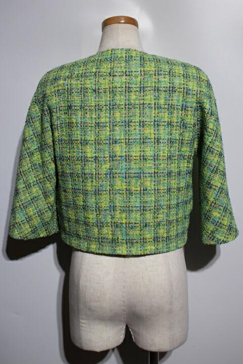 即発送可能 Chanel シャネル ジャケット Pv レディース34 グリーン コットン 定価408 540 0 中古 大黒屋 質屋 大黒屋 高い素材 Elcielogirasoria Com