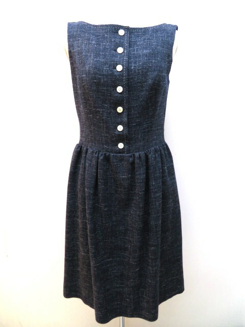 在庫あり 即出荷可 ワンピース Foxey フォクシー ワンピース レディース 中古 大黒屋 40 ネイビー ウール 432 Oglinginches Com