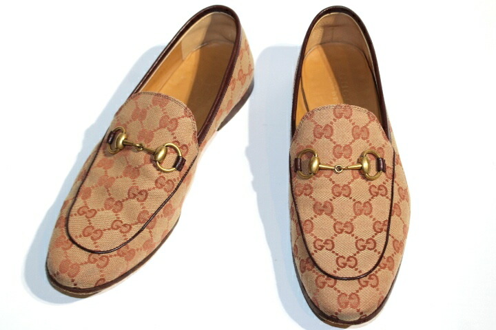 在庫一掃最安挑戦 楽天市場 Gucci グッチ ローファー ヨルダーン ビットローファー メンズ7 ベージュ Ggキャンバス 432 中古 大黒屋 質屋 大黒屋 大特価 Systel Com Eg