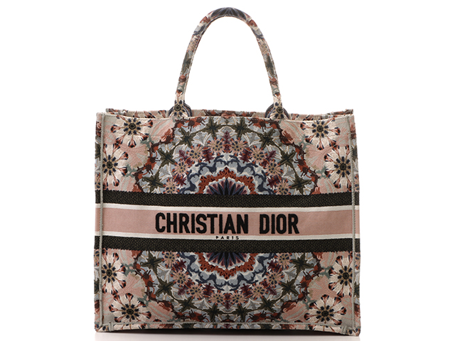 Dior ディオール バッグ トートバッグ ブックトート ラージ 花柄ピンク マルチ エンブロイダリー Sj ラージ 472 中古 大黒屋 質屋 大黒屋中古ブランド品なら老舗の質店 質屋大黒屋