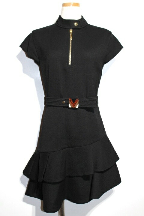 楽天市場 Louis Vuitton ルイヴィトン ワンピース ドレス レディース36 ブラック ウール フリル ベルト付き 18年 0 中古 大黒屋 質屋 大黒屋