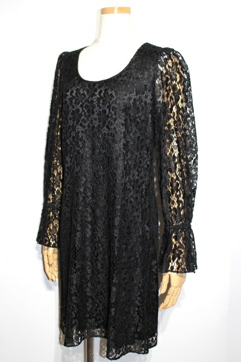 Dolce Gabbana ドルチェ ガッバーナ ドルガバ ドレス ワンピース レディース40 ブラック コットン 花柄レース 0 中古 大黒屋 Altamisa Mx