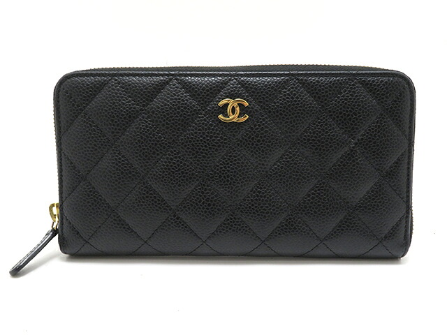 中古ブランド品なら老舗の質店 質屋大黒屋 Chanel Chanel マトラッセラウンド長財布 シャネル ブラック マトラッセラウンド長財布 ブラック キャビア 430 2141200242963 中古 大黒屋 質屋 大黒屋