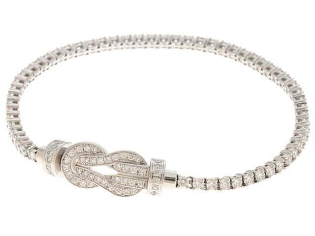 100 正規品 ブレスレット ホワイトゴールド Wg Ob0112 6j173 015 エイトデグリーゼロミディアム フレッド Fred ダイヤモンド 中古 大黒屋 460 15号 Fah Co Bw