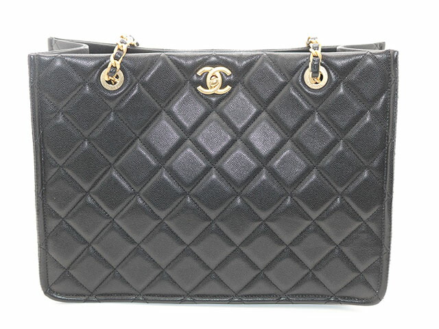 中古ブランド品なら老舗の質店 質屋大黒屋 Chanel シャネル バッグ マトラッセ チェーンショルダートート ブラック ｇｐ キャビアスキン 433 中古 大黒屋 質屋 大黒屋
