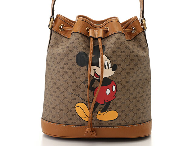 Gucci Disney グッチ ディズニーコラボ ミッキープリント スモールバケットバッグ ベージュ 430 中古 大黒屋 Filmsdeculfrancais Com