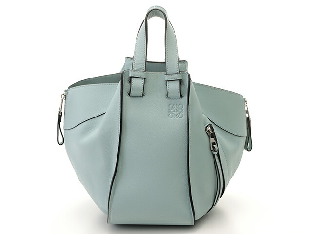 Loewe ロエベ ハンモック スモール 水緑色アクア バッグ 430 Yi 中古 大黒屋 Cleo Mx
