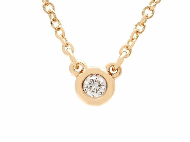 Tiffany Co ティファニー 高貴金属 宝珠 バイザヤード首輪 ダイアモンドネックレス K18pg 淡紅ゴールド 1pd ダイアモンド 2 1 0 中古 大黒屋 中古商標見識なら老舗の質店 一六銀行大黒屋 Ineldea Com