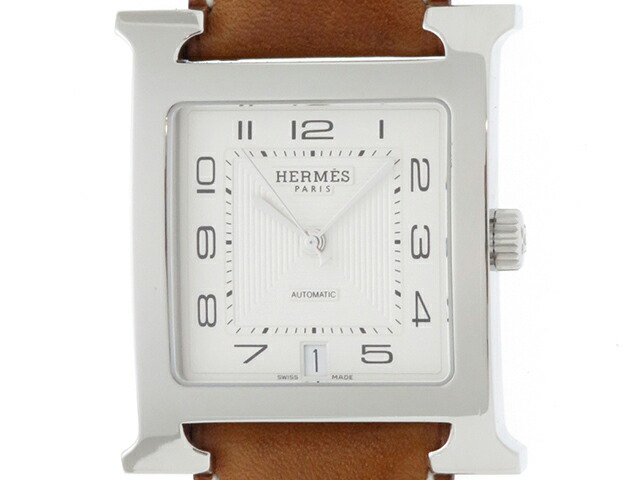 楽天市場 Hermes エルメス 時計 Hウォッチ 白文字盤 メンズ 自動巻き Ss 革 430 中古 大黒屋 質屋 大黒屋