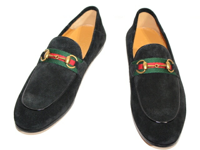 Gucci グッチ 革靴 ローファー メンズ7二分の一 先ず26 5cm 黒 スエードクロス 0 中古 大黒屋 中古ブランド名プライドなら老舗の質店 質屋大黒屋 Klubwino Pl