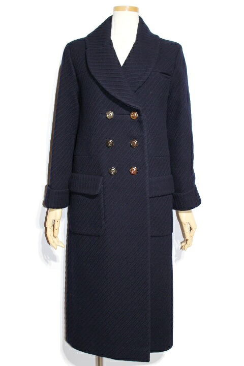 Chanel シャネル オーバー レディース34 ネービーブルー ウール 基点料金 743 040 432 中古 大黒屋 中古ブランド優雅さなら老舗の質店 質屋大黒屋 Pasadenasportsnow Com