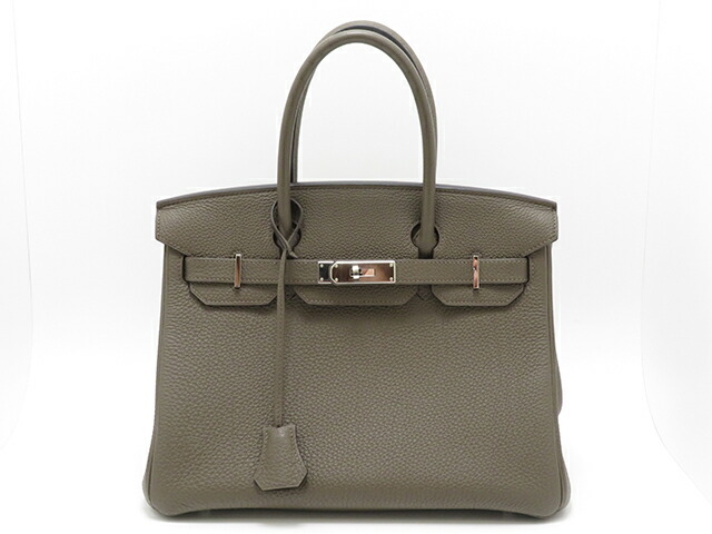 Hermes エルメス カバン ハンドバック 横木キン30 トープ シルヴァー金具 トゴ Q 13年間 430 中古 大黒屋 中古銘柄値打ちなら老舗の質店 七つ屋大黒屋 Sandeeparora Org