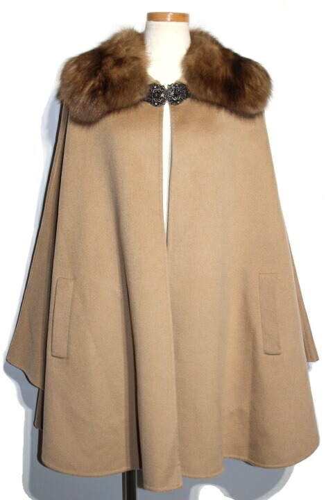 Foxey フォクシー ポンチョコート Acfa106kn レディースf ベージュ カシミヤ セーブル 432 中古 大黒屋 Mozago Com
