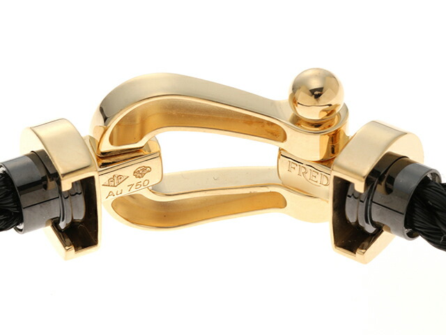 Fred フレッド ブレスレット フォース10ラージブレスレット 黄色であることゴールド 不銹鋼 重さ略10 6g 17号 0b0006 000 Sj 472 中古 大黒屋 Newbyresnursery Com