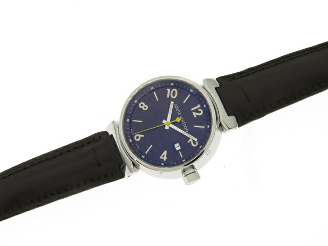 Louis Vuitton ルイヴィトン タンブールgm メンズ 男性用腕時計 ステンレス クオーツ Q1111 474 中古 大黒屋 Salon Raquet De