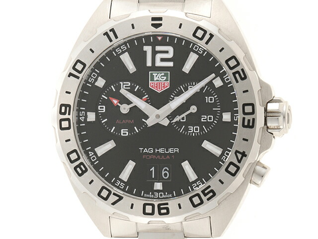 Heuer タグ ホイヤー フォーミュラ1 アラーム Waz111a クオーツ Ss ブラック 0m防水 Tm2 472 中古 大黒屋 Sgcc Bm