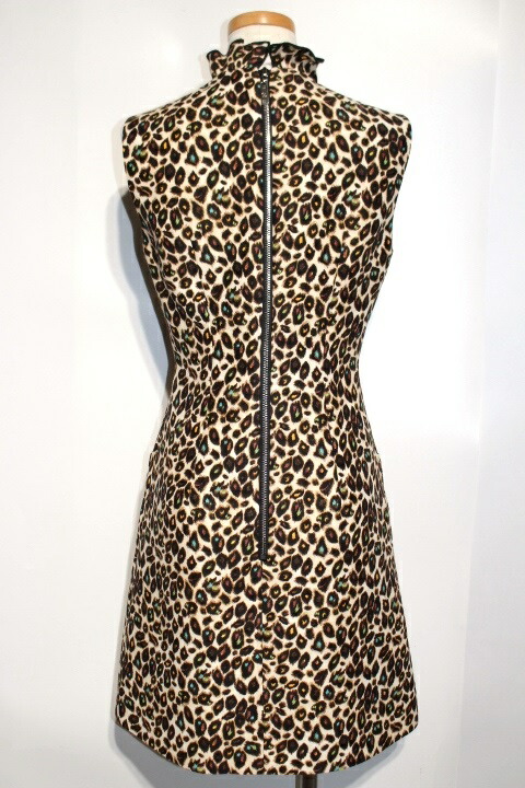 Louis Vuitton ルイヴィトン ノースリーブワンピース ドレス レディース34 レオパード ウール 年春夏 0 中古 大黒屋 Enof Dz