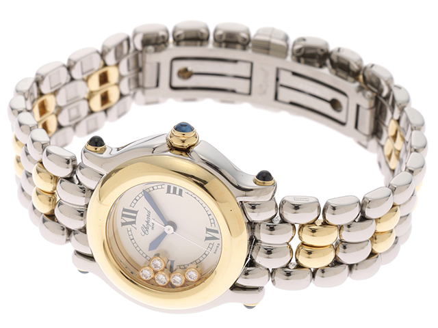 特売イチオリーズ 腕時計　Chopard ショパール ホワイト文字盤 5P ハッピースポーツ 腕時計(アナログ)