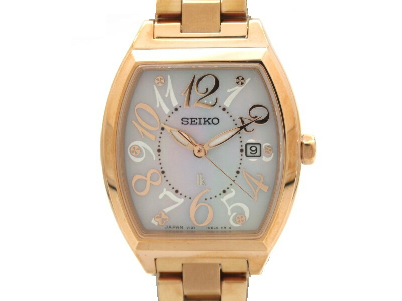 SEIKO セイコー 時計 ルキア SSVV028 ソーラー ホワイトシェル文字盤 100M防水 女性用