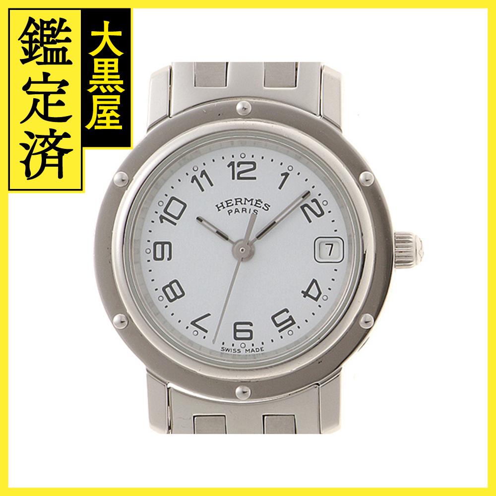 楽天市場】HERMES エルメス クリッパー CL4.220 ホワイト文字盤