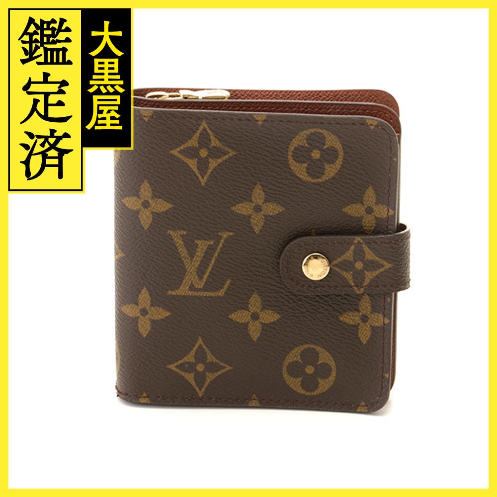 LOUIS VUITTON  ルイ・ヴィトン  コンパクト・ジップ モノグラム M61667【431】2148103838729 【431】2148103838729 【中古】【大黒屋】