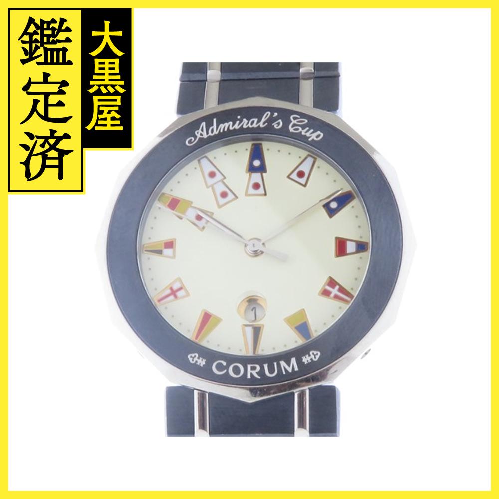 コルム　時計　アドミラルズカップ　ダイヤベゼル　ガンブルー　YG　レディース 楽天市場】【ウォッチ】CORUM コルム アドミラルズカップ ガン