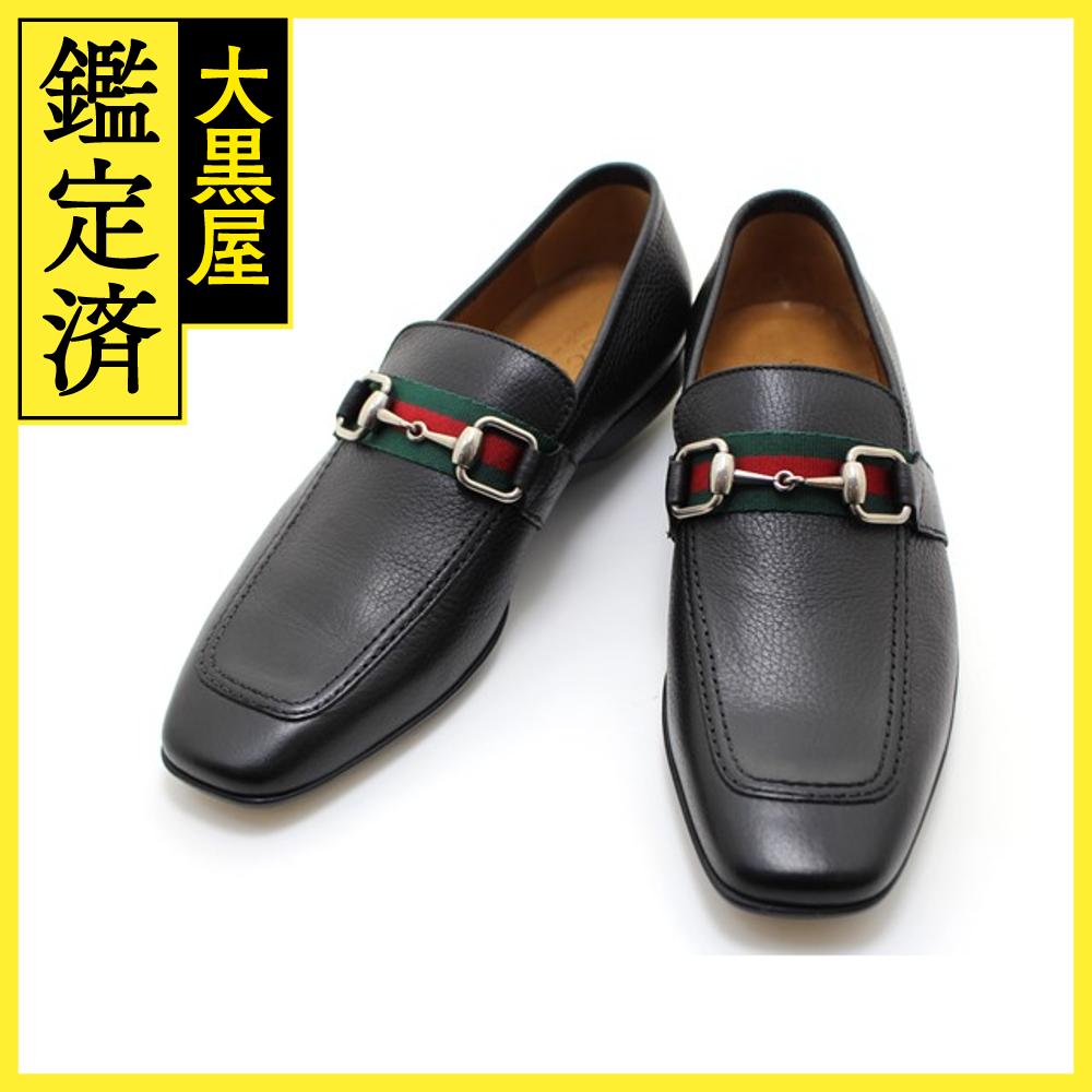 良品 グッチ ローファー ホースビット 黒 シルバー金具 GUCCIホースビットローファー | ブラック×シルバー - lamadri