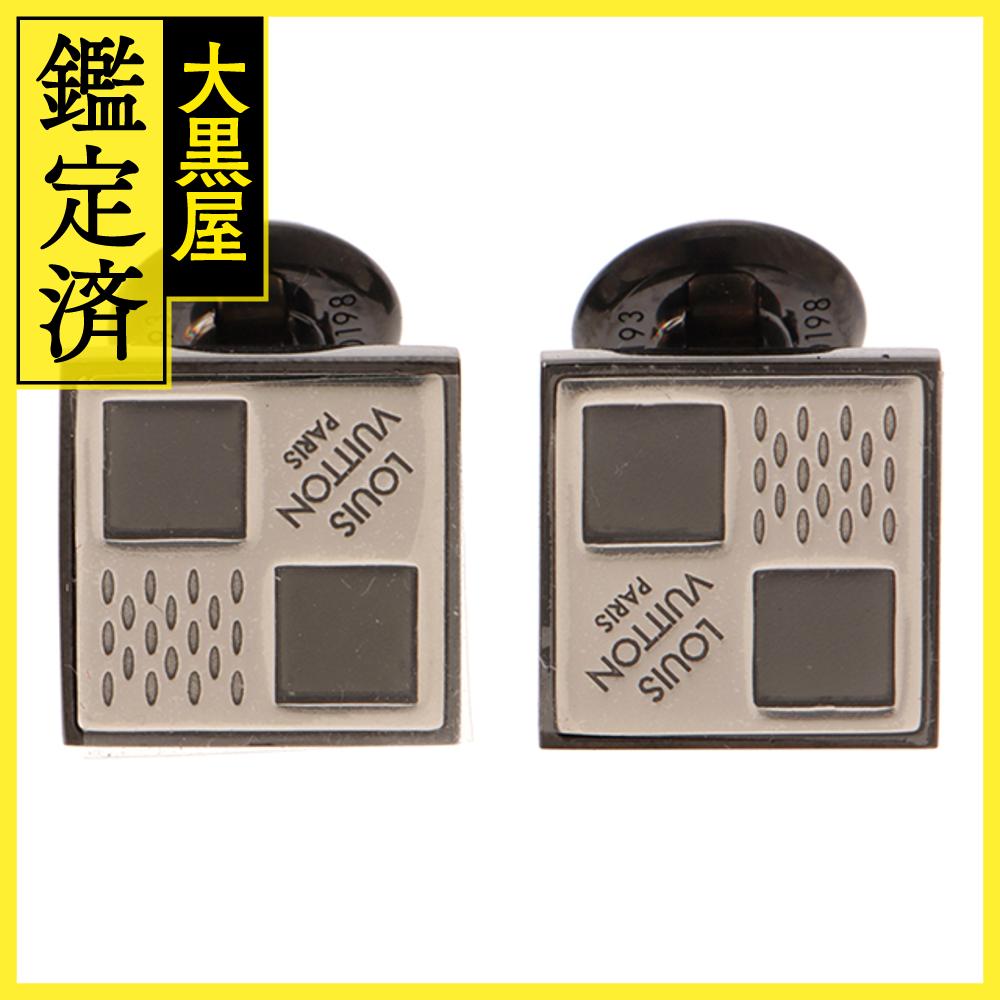 ルイヴィトン カフス ブトン ドゥ マンシェット ダミエパーフォレ M64193 LOUIS VUITTON - ルイヴィトン カフス ダミエ カフスリンク