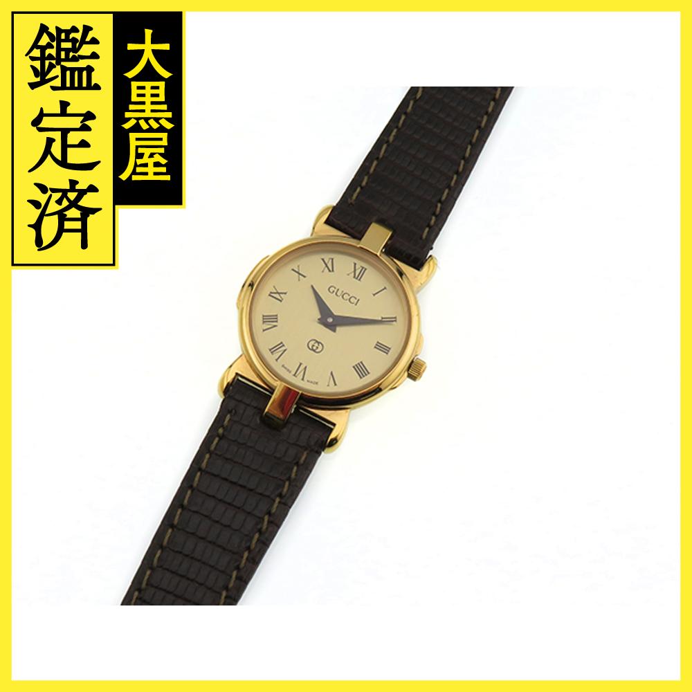 美品 グッチ GUCCI 3400L シェル文字盤 レディース 腕時計 H339 グッチ GUCCI 3400L GP ホワイト シェル ダイヤル クォーツ レディース