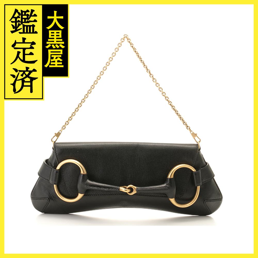 GUCCI グッチ ★ GG ホースビット チェーン レザー ハンドバッグ GUCCI】〔グッチ ホースビットチェーン〕ショルダーバッグ