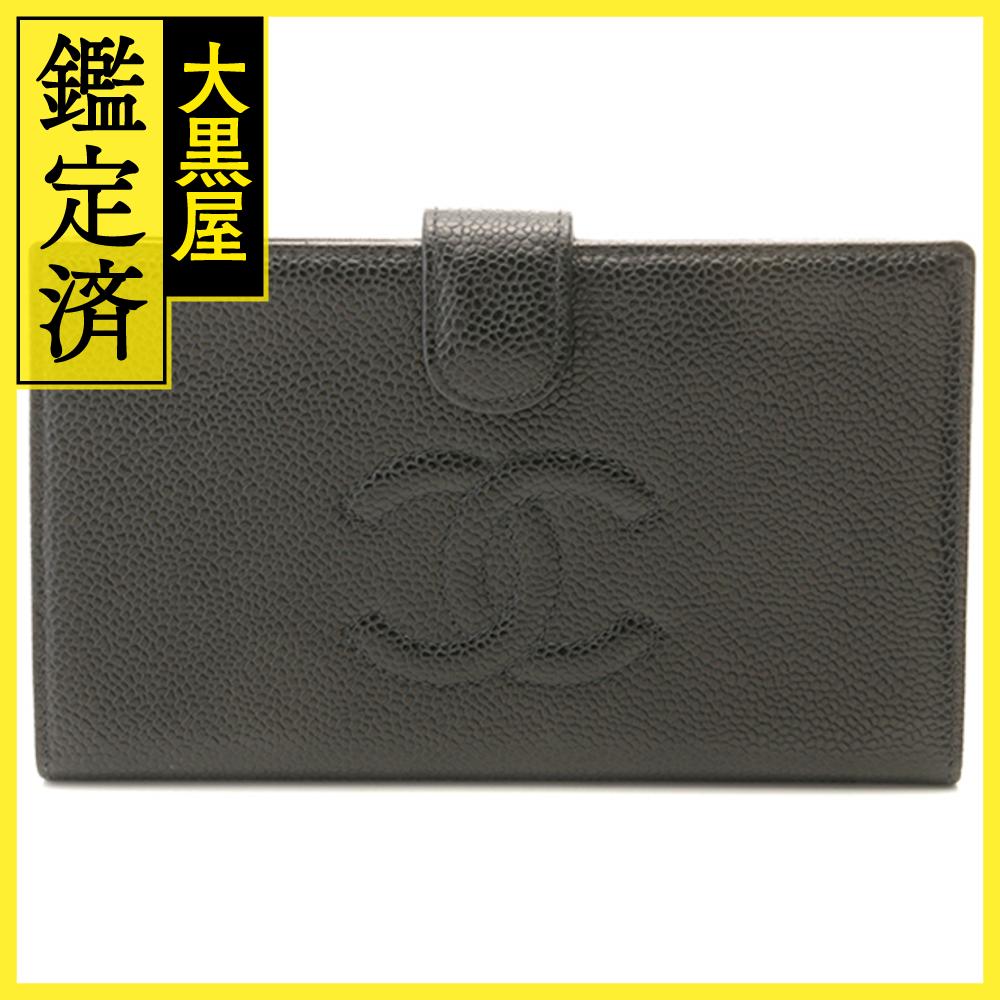 シャネル（CHANEL）キャビアスキン ガマ口長財布　シール有 楽天市場】【中古】【財布】CHANEL シャネル キャビアスキン