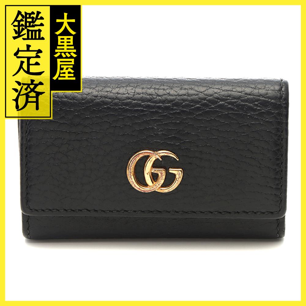 楽天市場】GUCCI グッチ 6連キーケース レザー 黒 ブラック シルバー