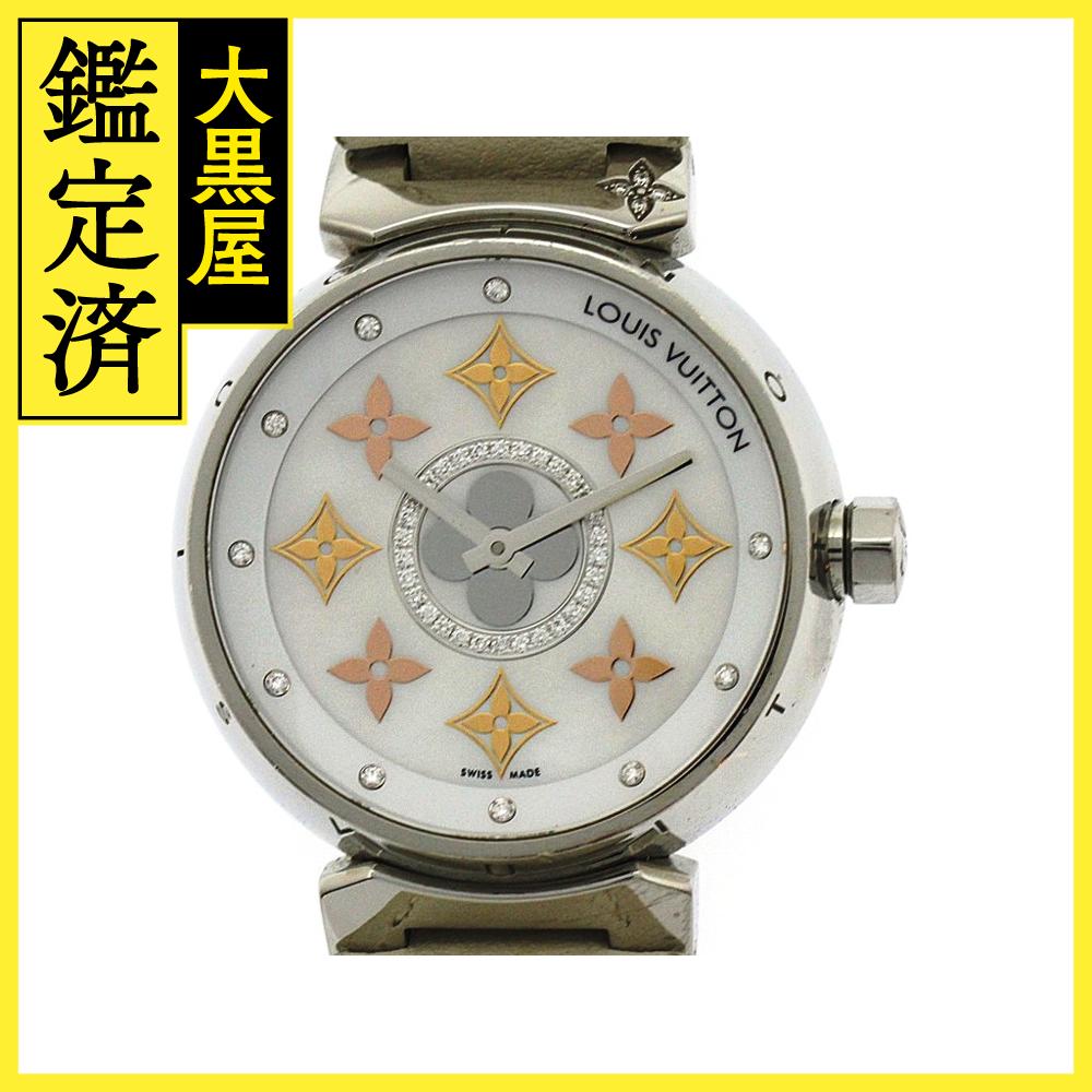 【極美品】ルイヴィトン タンブール 時計 クォーツ Q11C50 LOUIS VUITTON（ルイヴィトン） タンブール スピンタイム
