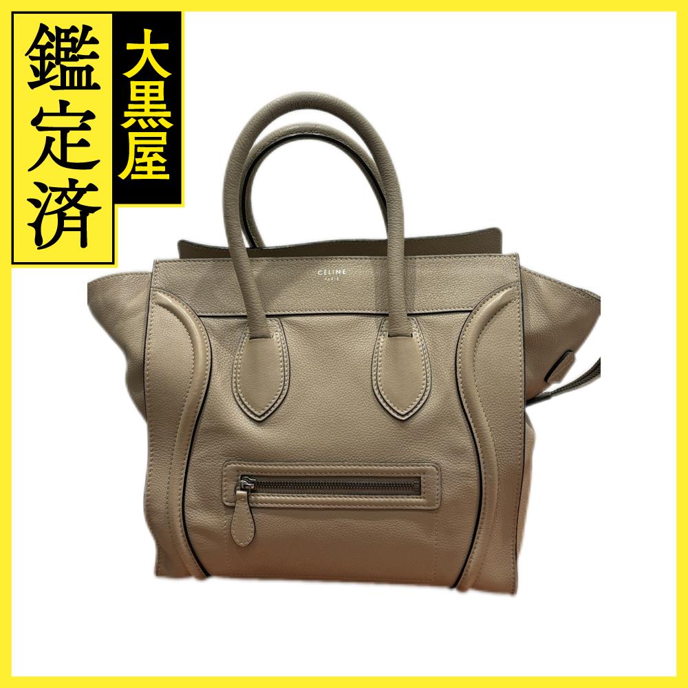 CÉLINE ラゲージ マイクロショッパー レザー ハンドバッグ セリーヌ ラゲージ マイクロショッパー レザー ハンドバッグ