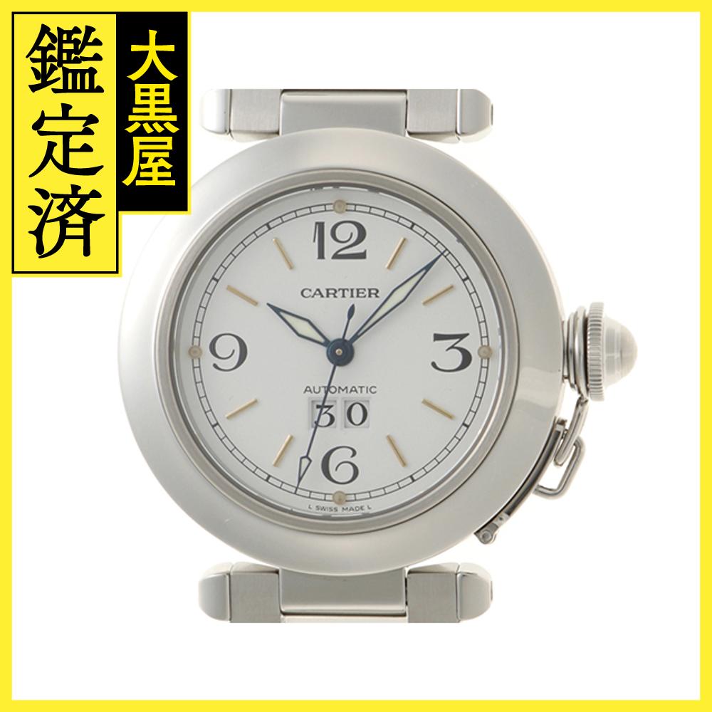Cartier カルティエ パシャC ビッグデイト　W31044M7 中古)CARTIER カルティエ パシャC ビッグデイト ホワイト W31044M7