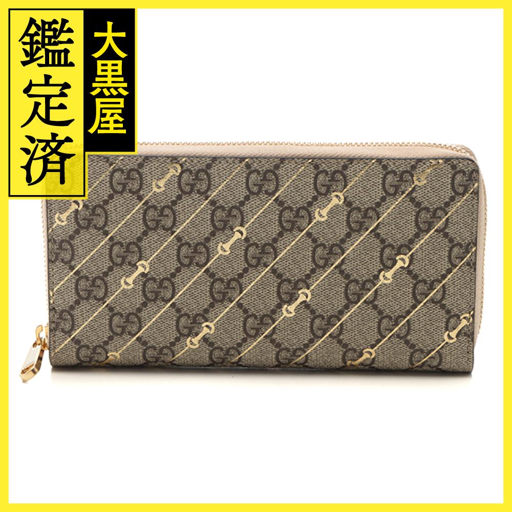 GUCCI グッチ　長財布　ブラウン　GG柄　男女兼用 楽天市場】【グッチ】Gucci GGスプリーム 鳥刺繍 ラウンド