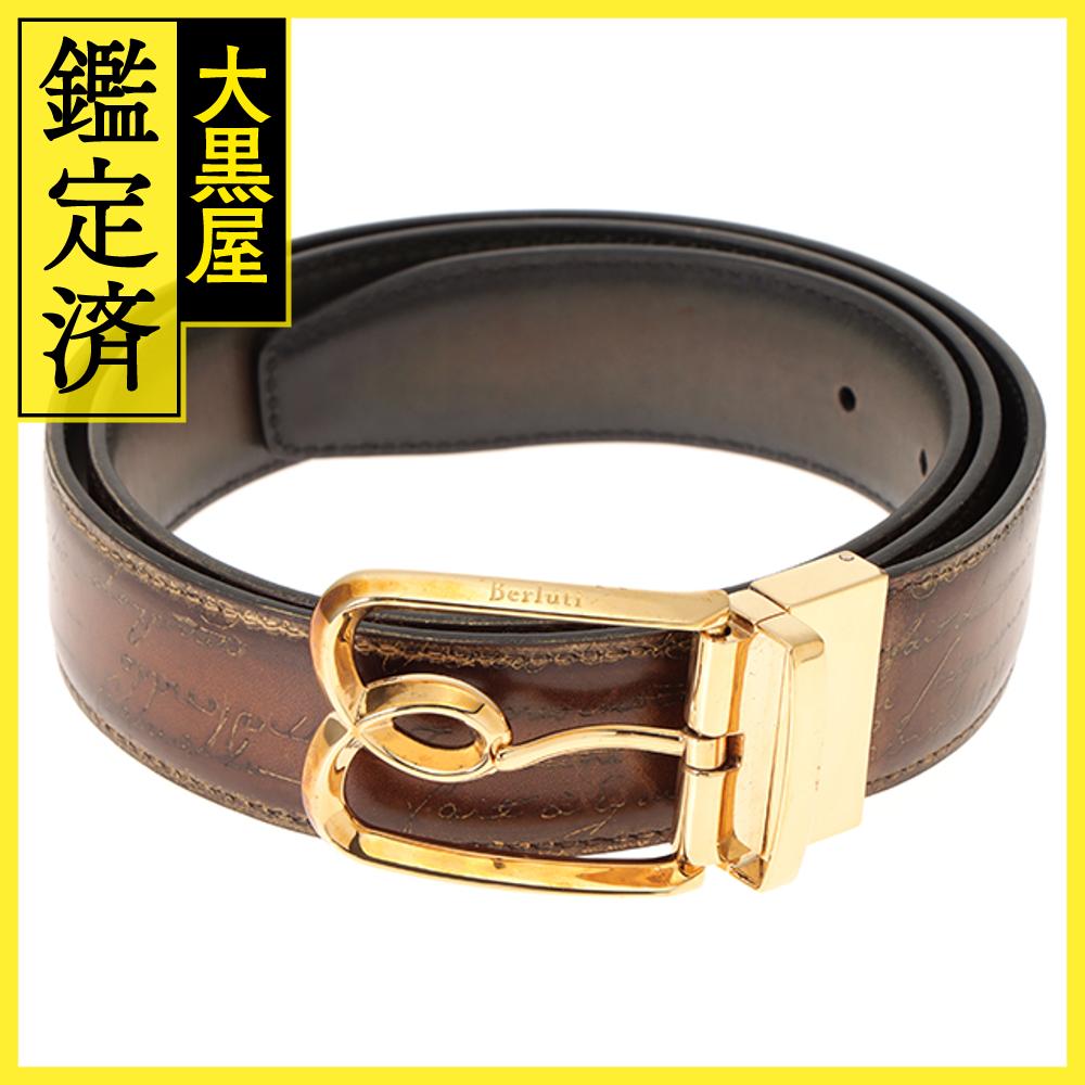 【極美品】Berluti　ベルルッティ　カリグラフィー 高級ドレスベルト　正規品 楽天市場】ベルルッティ カリグラフィ ベルトの通販