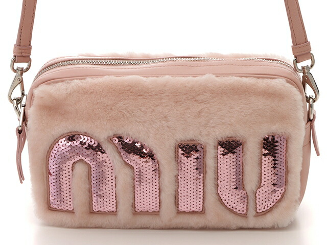 人気ブランド Miu Miu ミュウミュウ バッグ ショルダーバッグ ピンク ムートン カーフ スパンコール 430 大黒屋 速達メール便 Www Hbleisure Com