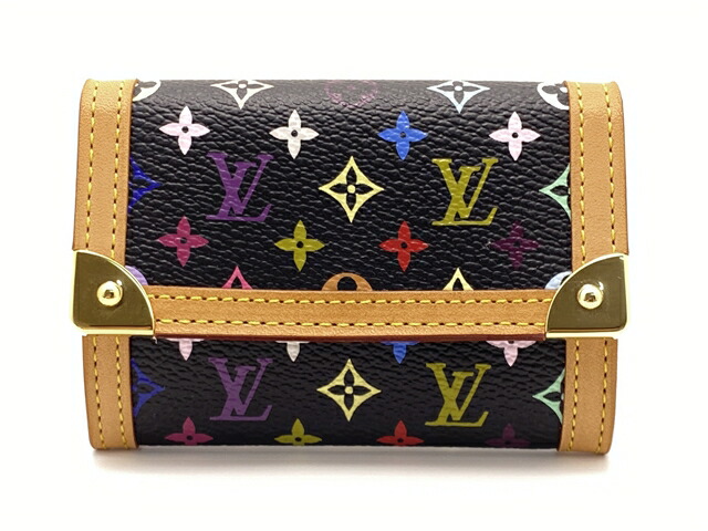 Louis M ルイヴィトン Louis Vuitton サイフ 小物 M モノグラム マルチカラー 小銭入れ ノワール ポルトモネ プラ 小銭入れ 430 中古 大黒屋 質屋 大黒屋中古ブランド品なら老舗の質店 質屋大黒屋