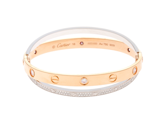 【楽天市場】【送料無料】Cartier カルティエ ラブブレスレット パヴェダイヤモンド LOVE BRACELET DIAMOND