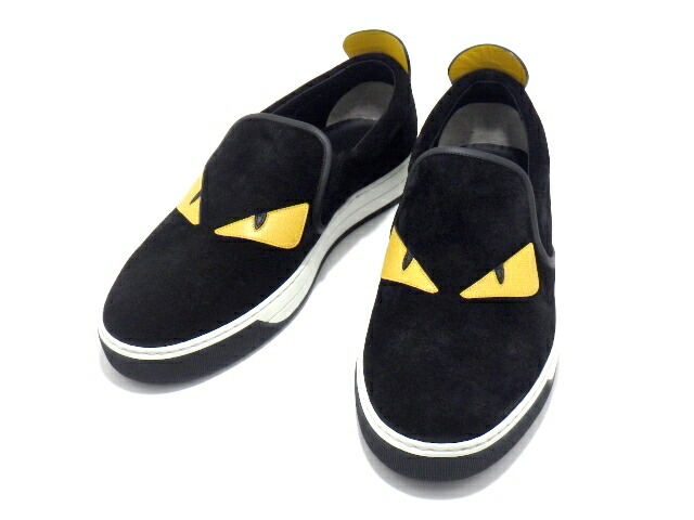 楽天市場 Fendi フェンディ スリッポン メンズ モンスター スウェード ブラック サイズ6 7evbf0y2v 472 中古 大黒屋 質屋 大黒屋