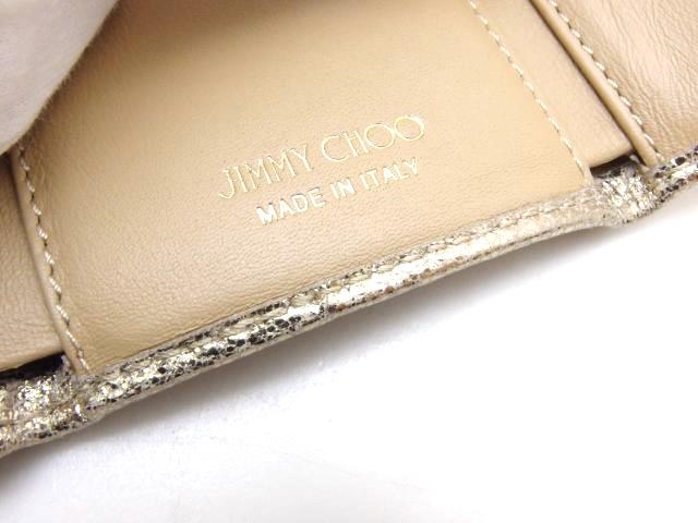 在庫一掃 Jimmy Choo スタースタッズ三つ折財布 ゴールド レザー 435 中古 大黒屋 質屋 大黒屋 代引き手数料無料 Www Uvogyn Com