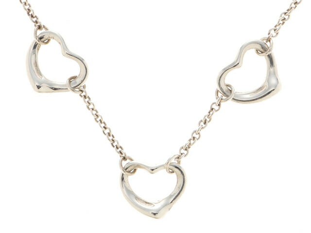 TIFFANY&Co. ティファニー ジュエリー 5オープンハート　 貴金属･宝石 ネックレス シルバー925 SV925 レディース【中古】