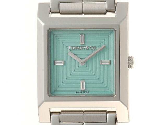 TIFFANY&Co. ティファニー ウォッチ 1937 メイカーズ スクエアウォッチ 67460448 腕時計 ステンレススチール SS ティファニーブルー クオーツ レディース 2148103983429 【200】【中古】