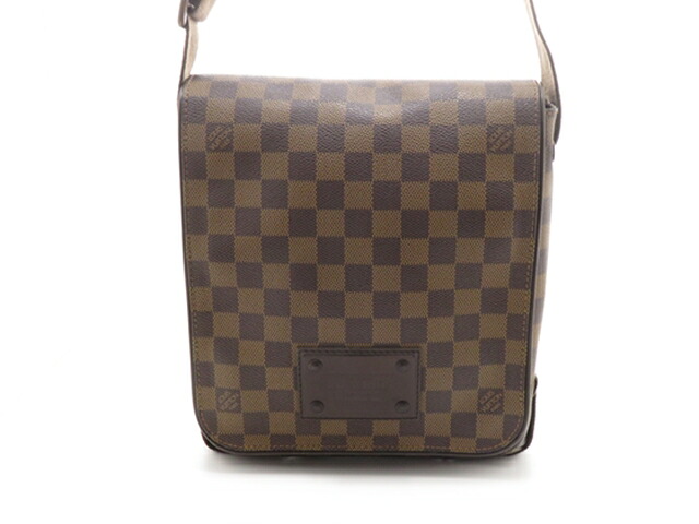 LOUIS VUITTON ルイ・ヴィトン 御徒面子 ブルックリンPM ダミエ N51210 ショルダーバッグ ダミエキャンバス  赤銅色 レディース【中古】 レディースバッグ-ショルダーバッグ・メッセンジャーバッグ