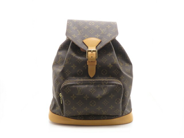 LOUIS VUITTON ルイ・ヴィトン バッグ モンスリGM モノグラム M51135 リュック・デイパック モノグラムキャンバス ブラウン レディース【中古】