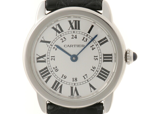 CARTIER カルティエ ウォッチ ロンドソロSM W6700155 腕時計 ステンレス /クロコダイル シルバー クオーツ シルバー文字盤 レディース【中古】